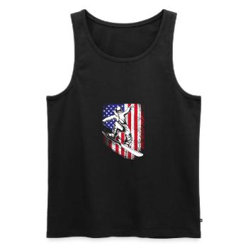 Snowboard Snowboarding Snowboard Holidays Snowboarders - Men's Premium Organic Tank Top - black - Front - AI Model Male 178 light (178cm)