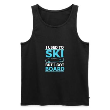 Snowboard Snowboarding Snowboard Holidays Snowboarders - Men's Premium Organic Tank Top - black - Front - AI Model Male 178 light (178cm)