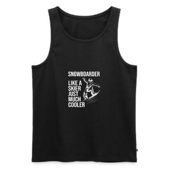 Snowboard Snowboarding Snowboard Holidays Snowboarders - Men's Premium Organic Tank Top - black - Front - AI Model Male 178 light (178cm)