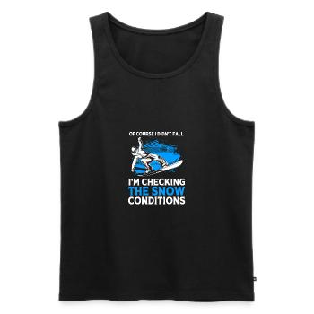 Snowboard Snowboarding Snowboard Holidays Snowboarders - Men's Premium Organic Tank Top - black - Front - AI Model Male 178 light (178cm)