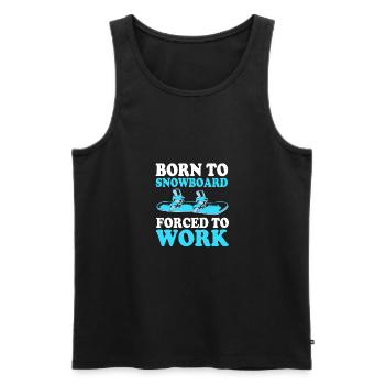 Snowboard Snowboarding Snowboard Holidays Snowboarders - Men's Premium Organic Tank Top - black - Front - AI Model Male 178 light (178cm)