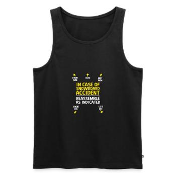 Snowboard Snowboarding Snowboard Holidays Snowboarders - Men's Premium Organic Tank Top - black - Front - AI Model Male 178 light (178cm)