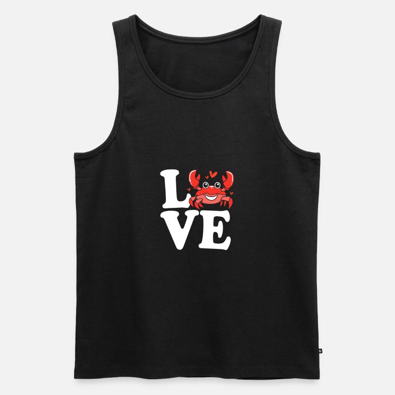 Krabbe - Männer Premium Bio Tank Top - Schwarz