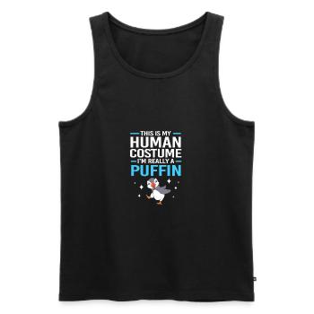 Papageientaucher Puffin - Men's Premium Organic Tank Top - black - Front - Michal (187cm)