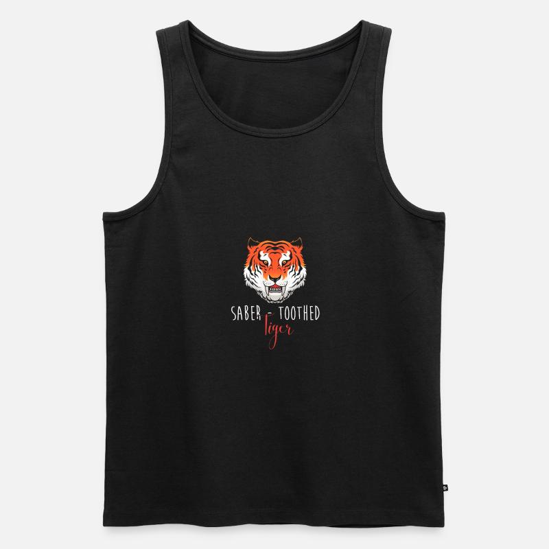 Säbelzahntiger - Männer Premium Bio Tank Top - Schwarz