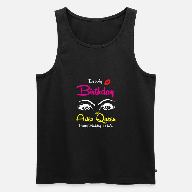 Sternzeichen Widder - Männer Premium Bio Tank Top - Schwarz