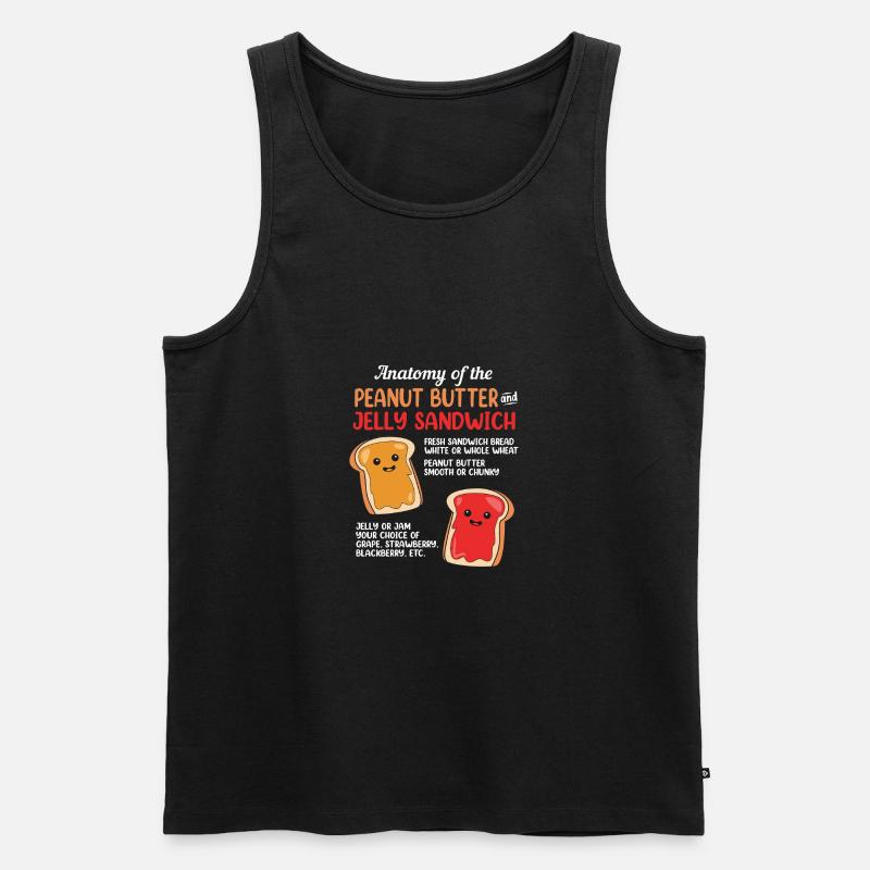 Erdnussbutter - Männer Premium Bio Tank Top - Schwarz