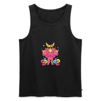 Pastell Gothic - Männer Premium Bio Tank Top - Schwarz - Vorne - AI Model Male 178 light (178cm)