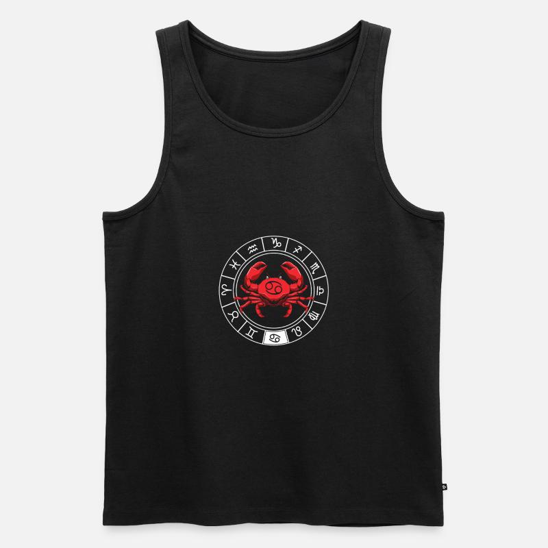 Sternzeichen Krebs - Männer Premium Bio Tank Top - Schwarz