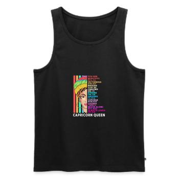 Sternzeichen Steinbock - Männer Premium Bio Tank Top - Schwarz - Vorne - AI Model Male 178 light (178cm)