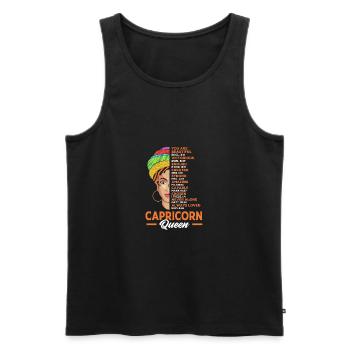 Sternzeichen Steinbock - Männer Premium Bio Tank Top - Schwarz - Vorne - AI Model Male 178 light (178cm)