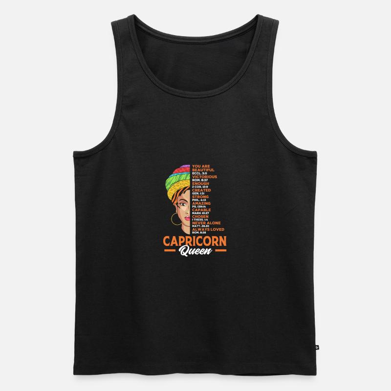 Sternzeichen Steinbock - Männer Premium Bio Tank Top - Schwarz