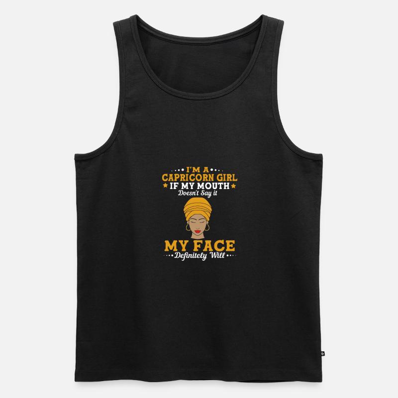 Sternzeichen Steinbock - Männer Premium Bio Tank Top - Schwarz