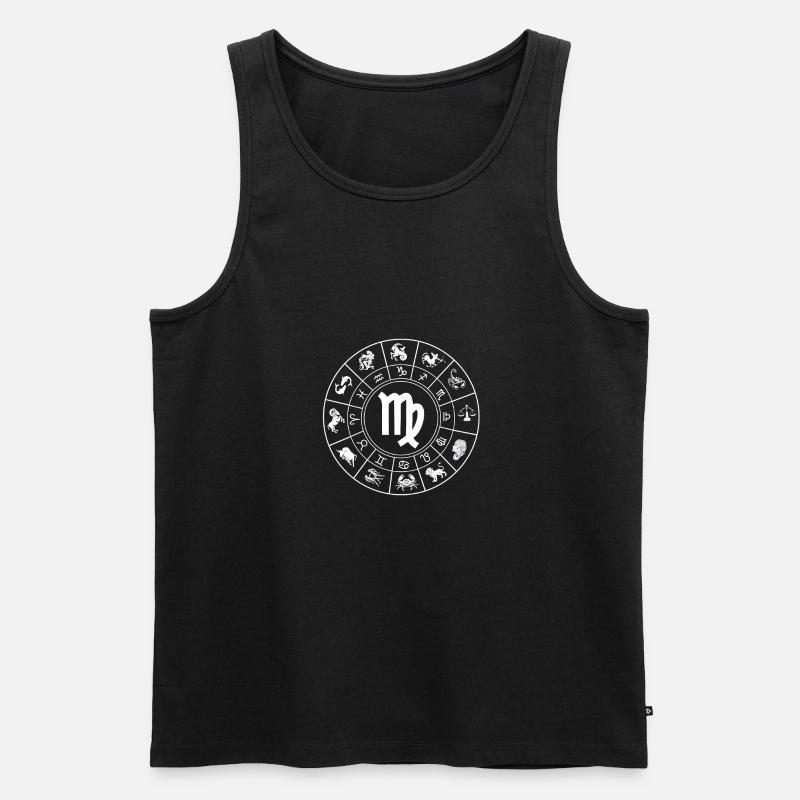 Sternzeichen Jungfrau - Männer Premium Bio Tank Top - Schwarz