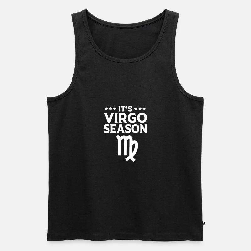 Sternzeichen Jungfrau - Männer Premium Bio Tank Top - Schwarz