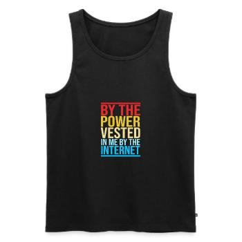 Pfarrer - Männer Premium Bio Tank Top - Schwarz - Vorne - Michal (187cm)