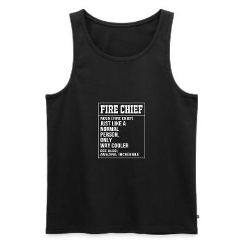 Firefighter Child - Men's Premium Organic Tank Top - black - Front - AI Model Male 178 light (178cm)
