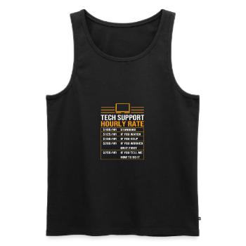 Tech Support - Männer Premium Bio Tank Top - Schwarz - Vorne - AI Model Male 178 light (178cm)