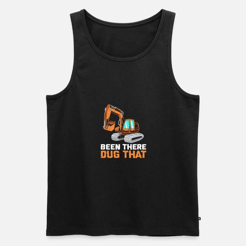 Baustelle Baggerfahrer Baggern - Männer Premium Bio Tank Top - Schwarz