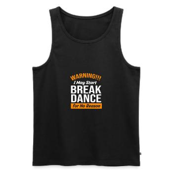 Breakdancing - Men's Premium Organic Tank Top - black - Front - AI Model Male 178 light (178cm)