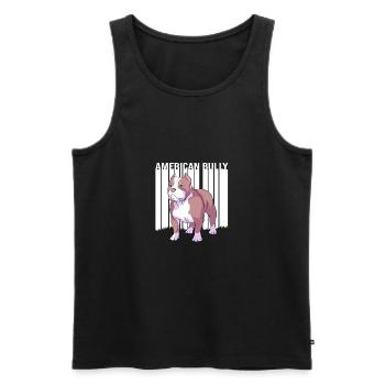 American Bully Pet Dog Dog Cadeau pour chien - Débardeur bio Premium Homme - noir - Devant - Michal (187cm)