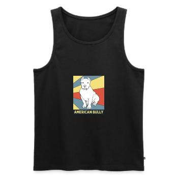 American Bully Pet Dog Dog Cadeau pour chien - Débardeur bio Premium Homme - noir - Devant - Michal (187cm)