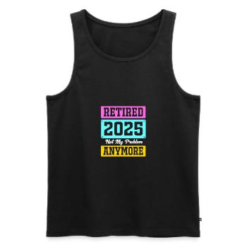 Pension 2025 Retirement 2025 Pensioner Pensioner Pensioner - Men's Premium Organic Tank Top - black - Front - Michal (187cm)