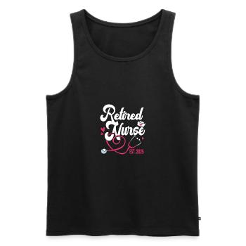 Pension 2025 Retirement 2025 Pensioner Pensioner Pensioner - Men's Premium Organic Tank Top - black - Front - Michal (187cm)