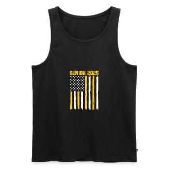 Class of 2025 Abitur Abiturient Abitur 2025 - Men's Premium Organic Tank Top - black - Front - AI Model Male 178 light (178cm)