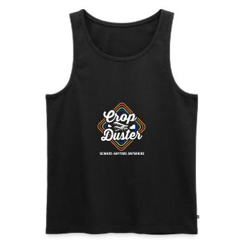 Crop Duster Airplane Pilot - Men's Premium Organic Tank Top - black - Front - AI Model Male 178 light (178cm)