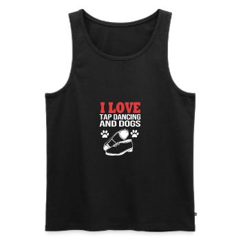 Claquettes Professeur de danse Danseuse Danseuse - Débardeur bio Premium Homme - noir - Devant - Michal (187cm)