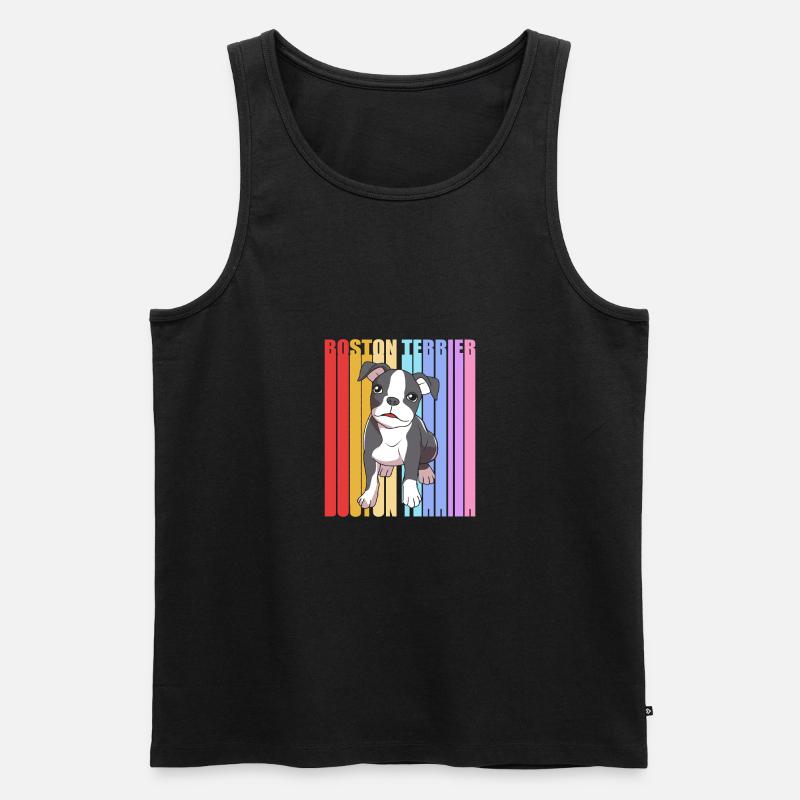 Boston Terrier - Männer Premium Bio Tank Top - Schwarz