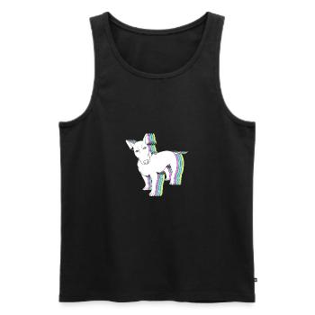 Bull terrier - Men's Premium Organic Tank Top - black - Front - AI Model Male 178 light (178cm)