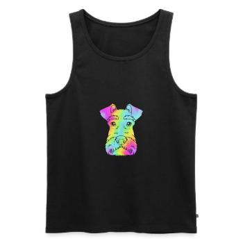 Schnauzer nain - Débardeur bio Premium Homme - noir - Devant - Michal (187cm)