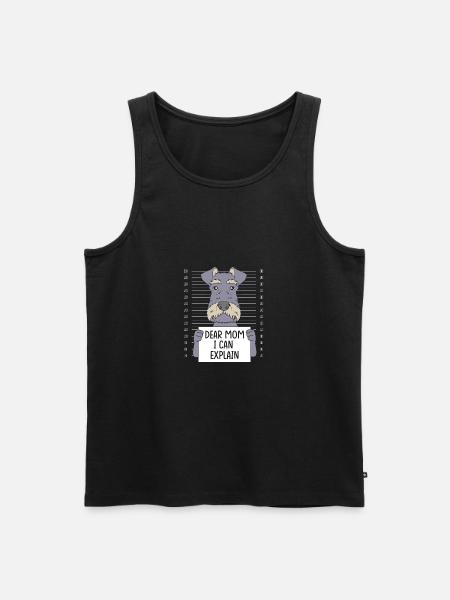 Zwergschnauzer - Männer Premium Bio Tank Top - Schwarz
