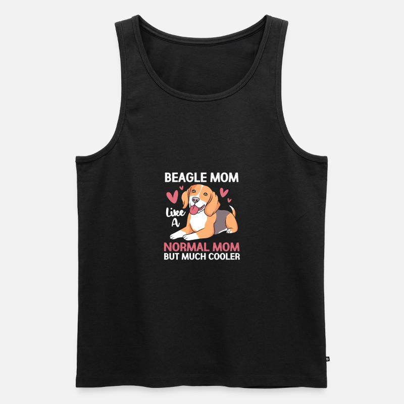 Beagle Mama Mutter Hundemama - Männer Premium Bio Tank Top - Schwarz