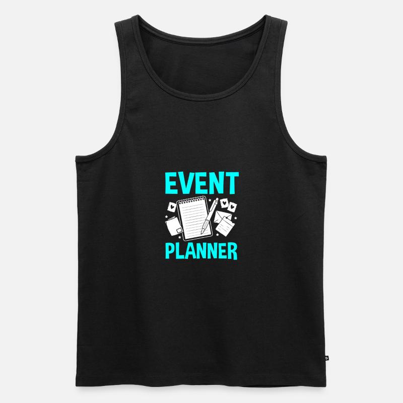 Event Planer - Männer Premium Bio Tank Top - Schwarz