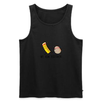 Frites et pommes de terre - Débardeur bio Premium Homme - noir - Devant - AI Model Male 178 light (178cm)