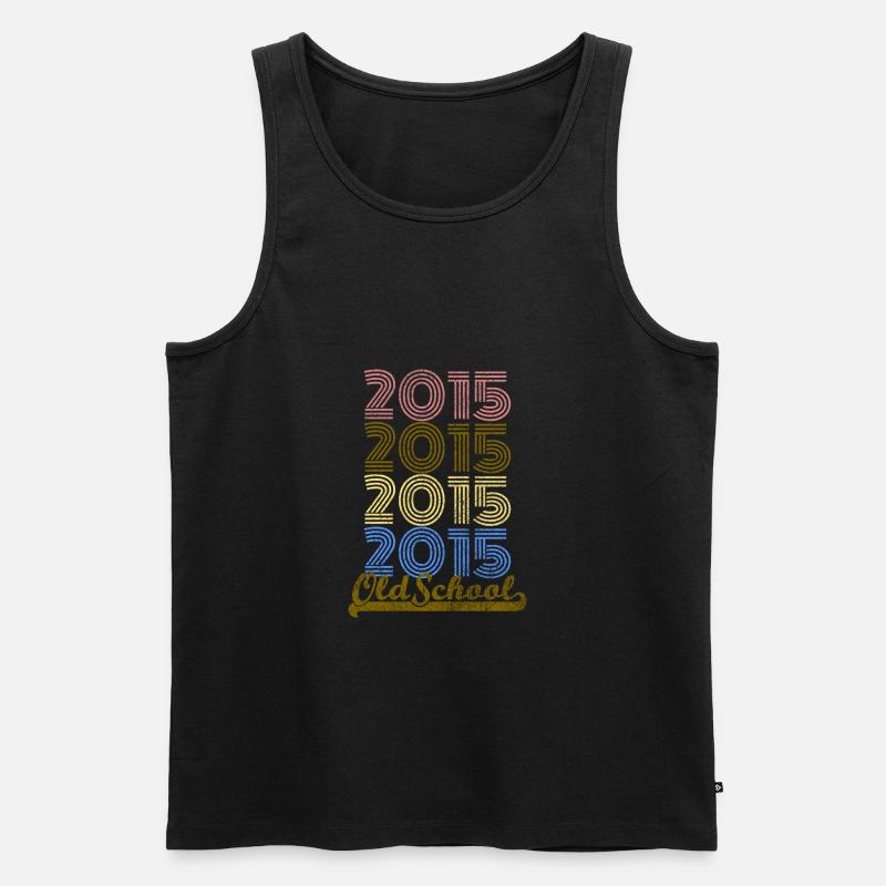 Old School 2015 - Männer Premium Bio Tank Top - Schwarz