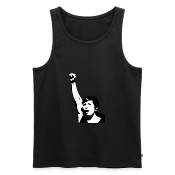 Feminismus - Männer Premium Bio Tank Top - Schwarz - Vorne - AI Model Male 178 light (178cm)