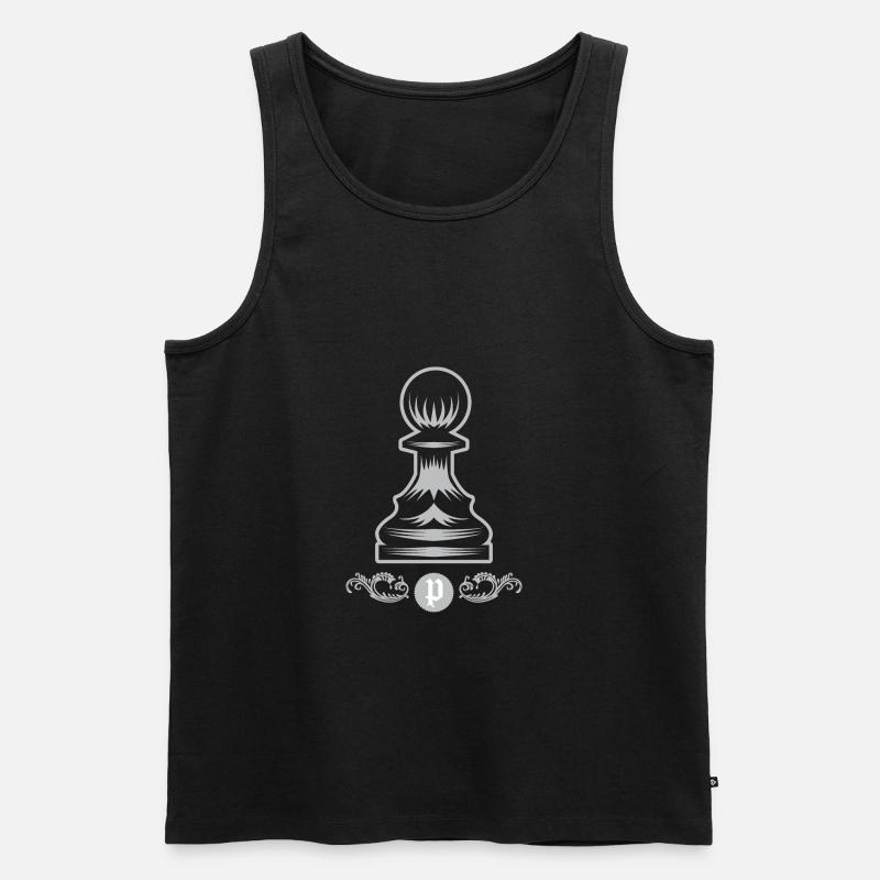 Schach - Der Bauer - Männer Premium Bio Tank Top - Schwarz