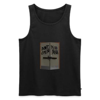 Don't open dead inside - Débardeur bio Premium Homme - noir - Devant - Michal (187cm)