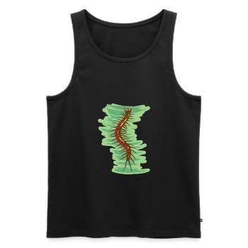 scolopendre vénéneux mille-pattes creepy-crawler - Débardeur bio Premium Homme - noir - Devant - AI Model Male 178 light (178cm)