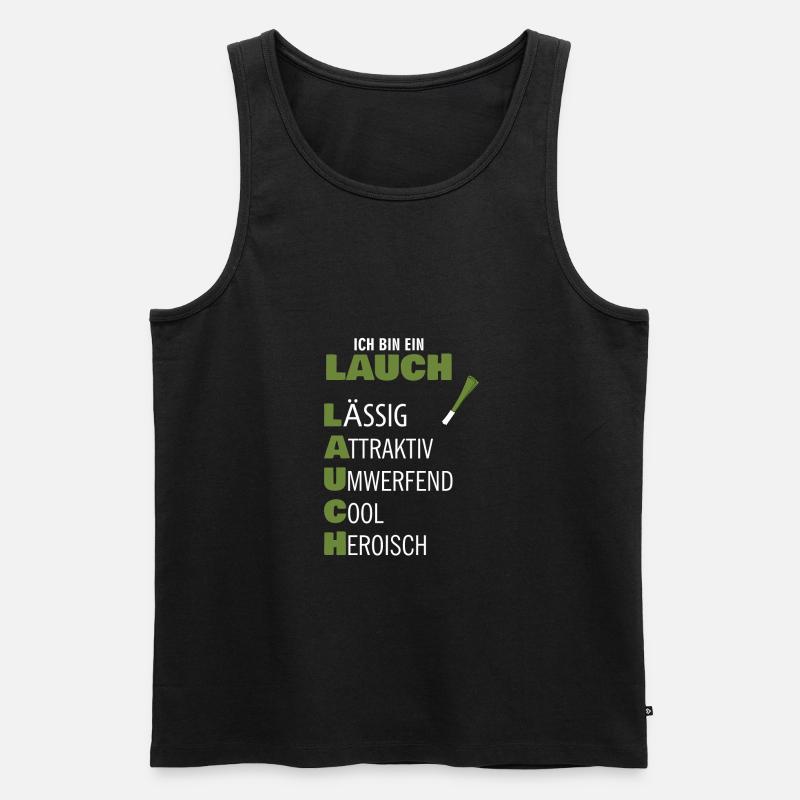 Lauch - Männer Premium Bio Tank Top - Schwarz