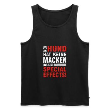Design crazy dog lovers funny gift - Men's Premium Organic Tank Top - black - Front - Michal (187cm)