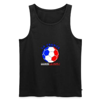 La France gagnera la coupe - Débardeur bio Premium Homme - noir - Devant - Michal (187cm)