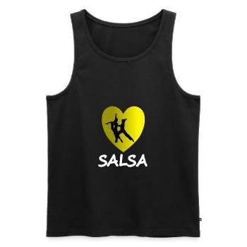 liebe Salsa tanzen Tanzpaar Salsa Tänzer Geschenk - Männer Premium Bio Tank Top - Schwarz - Vorne - AI Model Male 178 light (178cm)