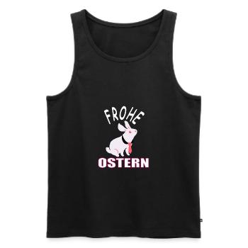 Frohe Ostern Osterhase Hase Karotten Geschenkidee - Männer Premium Bio Tank Top - Schwarz - Vorne - Michal (187cm)