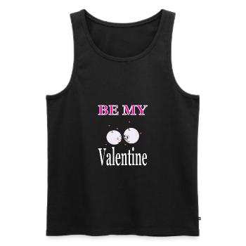 Soyez ma Saint-Valentin célébrant un cadeau romantique - Débardeur bio Premium Homme - noir - Devant - Michal (187cm)