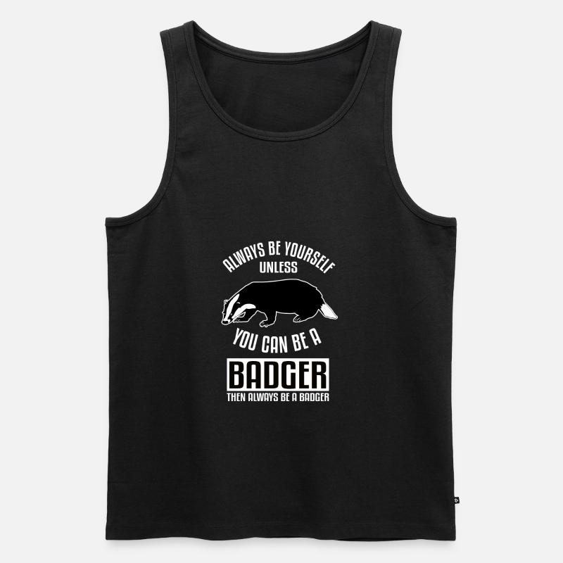 Ich bin ein Dachs - Männer Premium Bio Tank Top - Schwarz